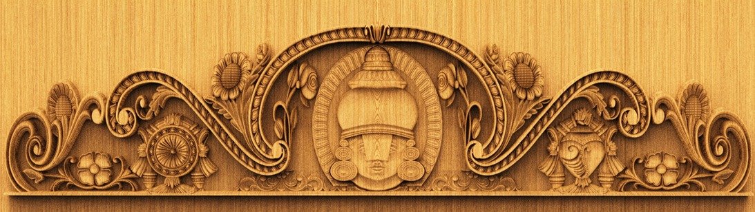 H God Frame - HB-32 Venkateswara Tirupati Balaji Divine Arch Carving Design